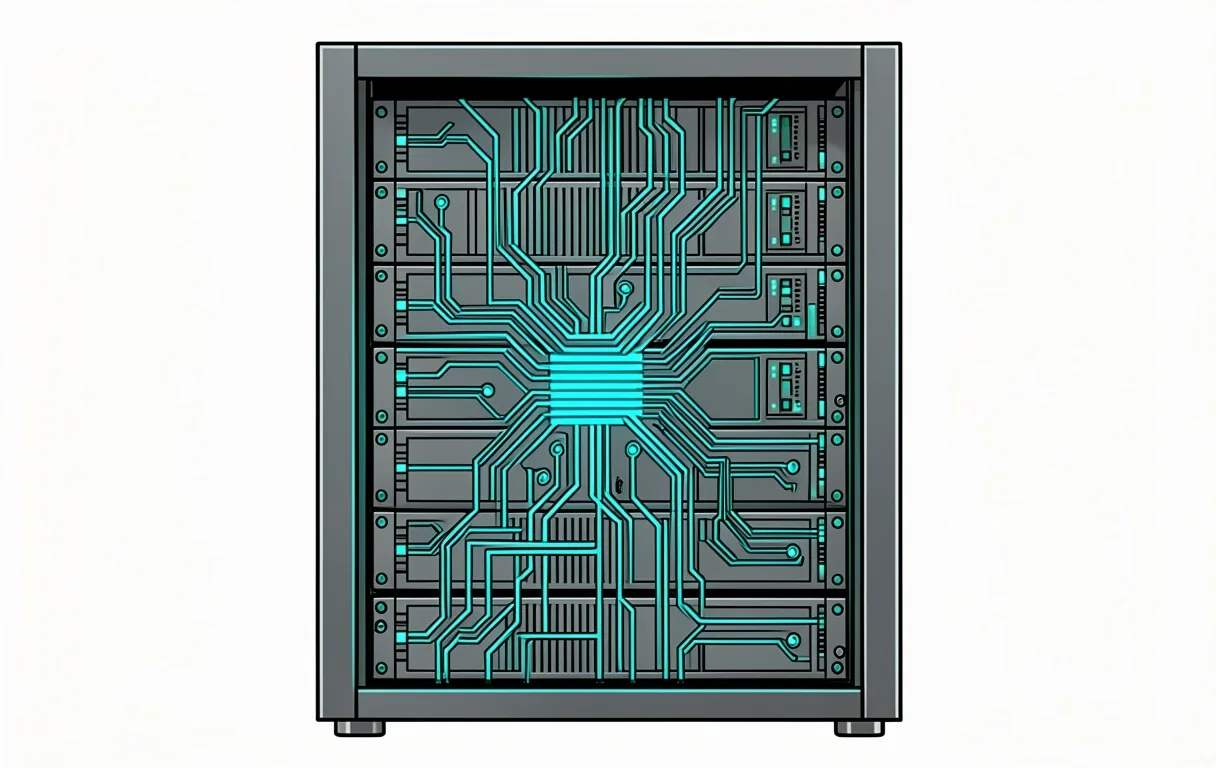 Technical schematic of layered hardware architecture